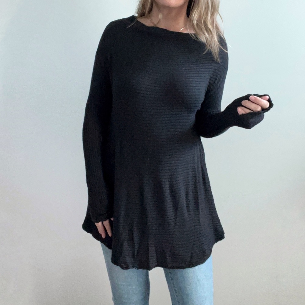 WE THE FREE Free People Lover split back ribbed slouchy top size XS